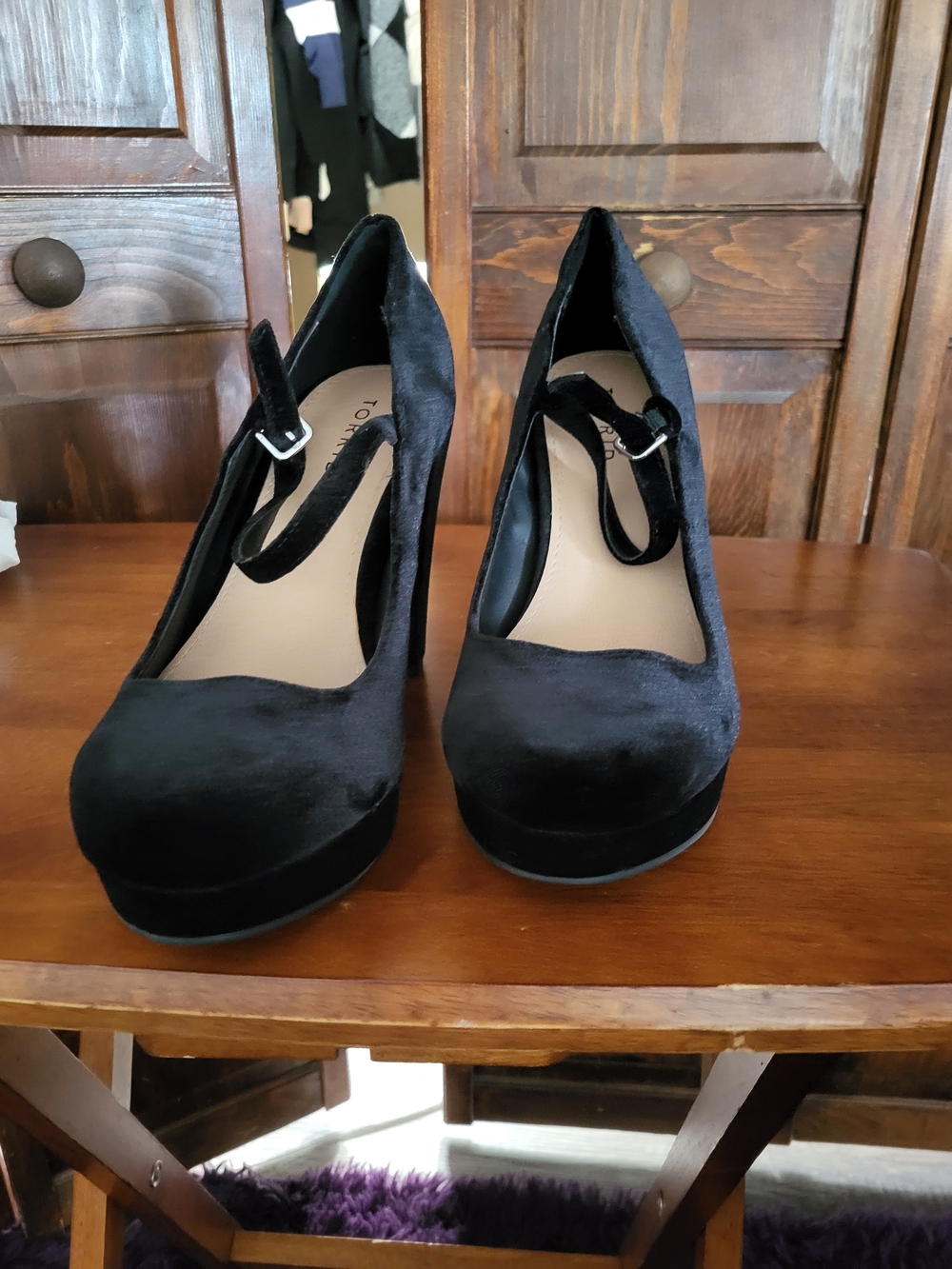 torrid Black Velvet Mary Jane Platform Pumps